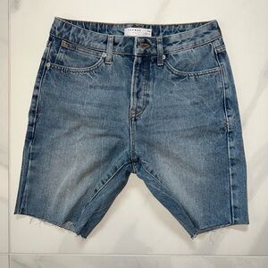 Topman slim denim shorts